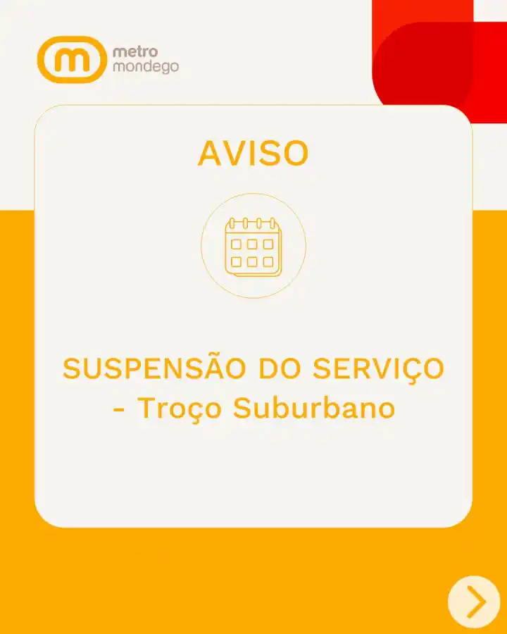 Suspensão da operação em troço suburbano por imperativo de segurança, devido a deslizamento de talude em Sobral de Ceira